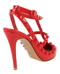 Valentino Valentino Womens Caged Rockstud Slingback Heels