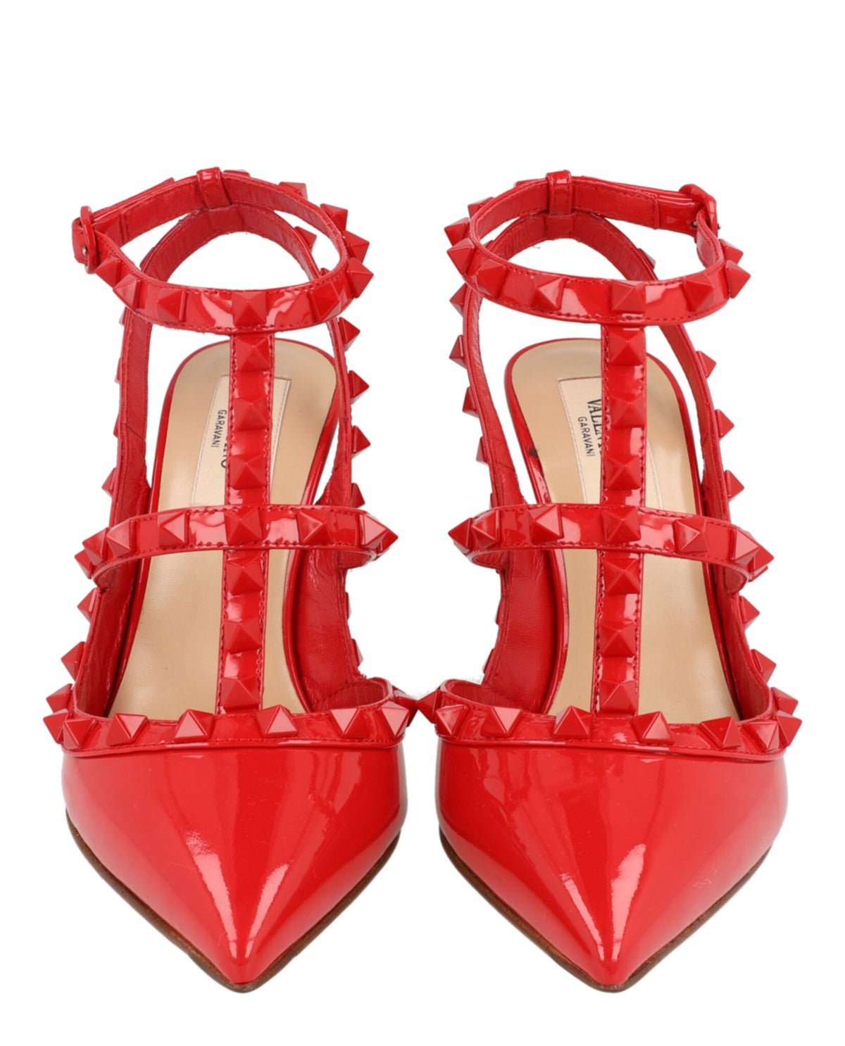 Valentino Valentino Womens Caged Rockstud Slingback Heels