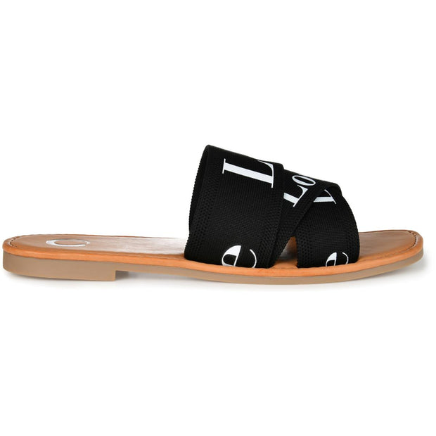 Ivante Womens Printed Slip On Slide Sandals