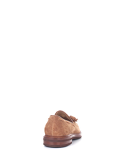 Brunello Cucinelli Tan Suede Tassel Loafers with Chunky Sole