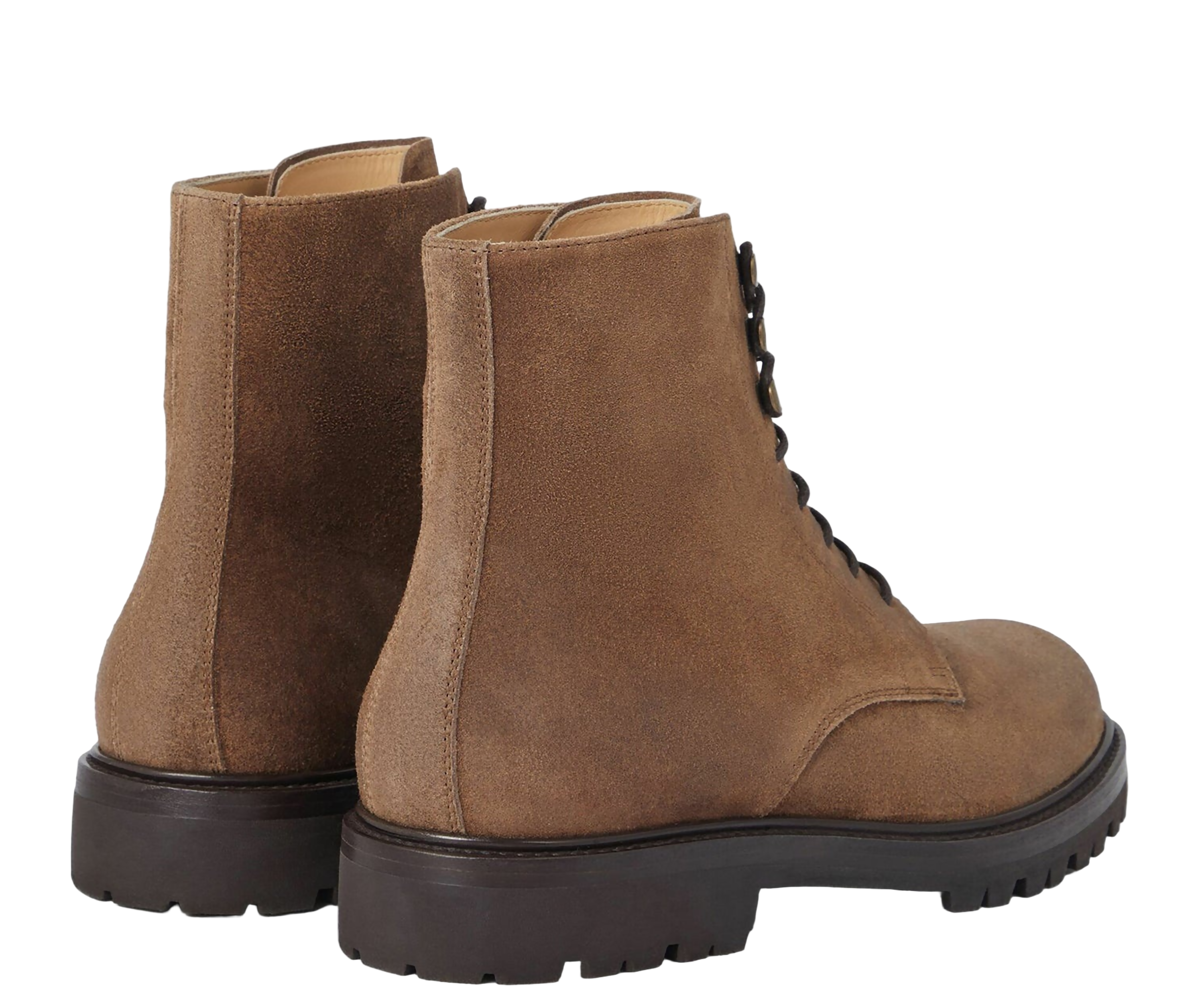 BRUNELLO CUCINELLI MENS ANKLE BOOTS IN DARK BEIGE