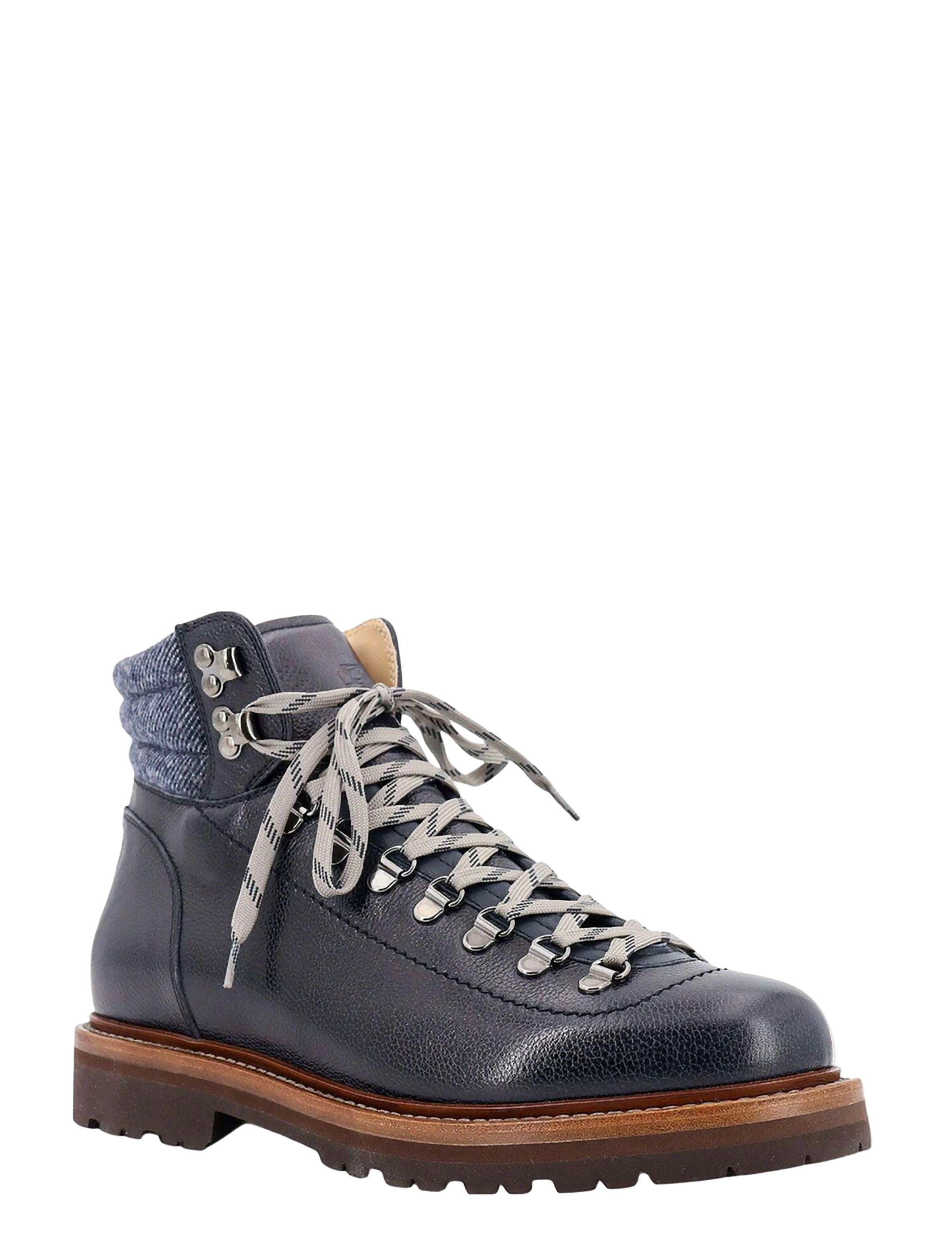 BRUNELLO CUCINELLI MENS ANKLE BOOTS IN NAVY BLUE