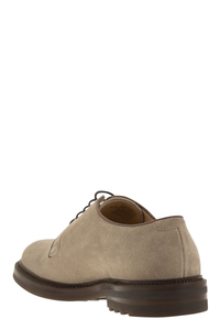BRUNELLO CUCINELLI MENS SHOES WITH LACES IN LIGHT BEIGE