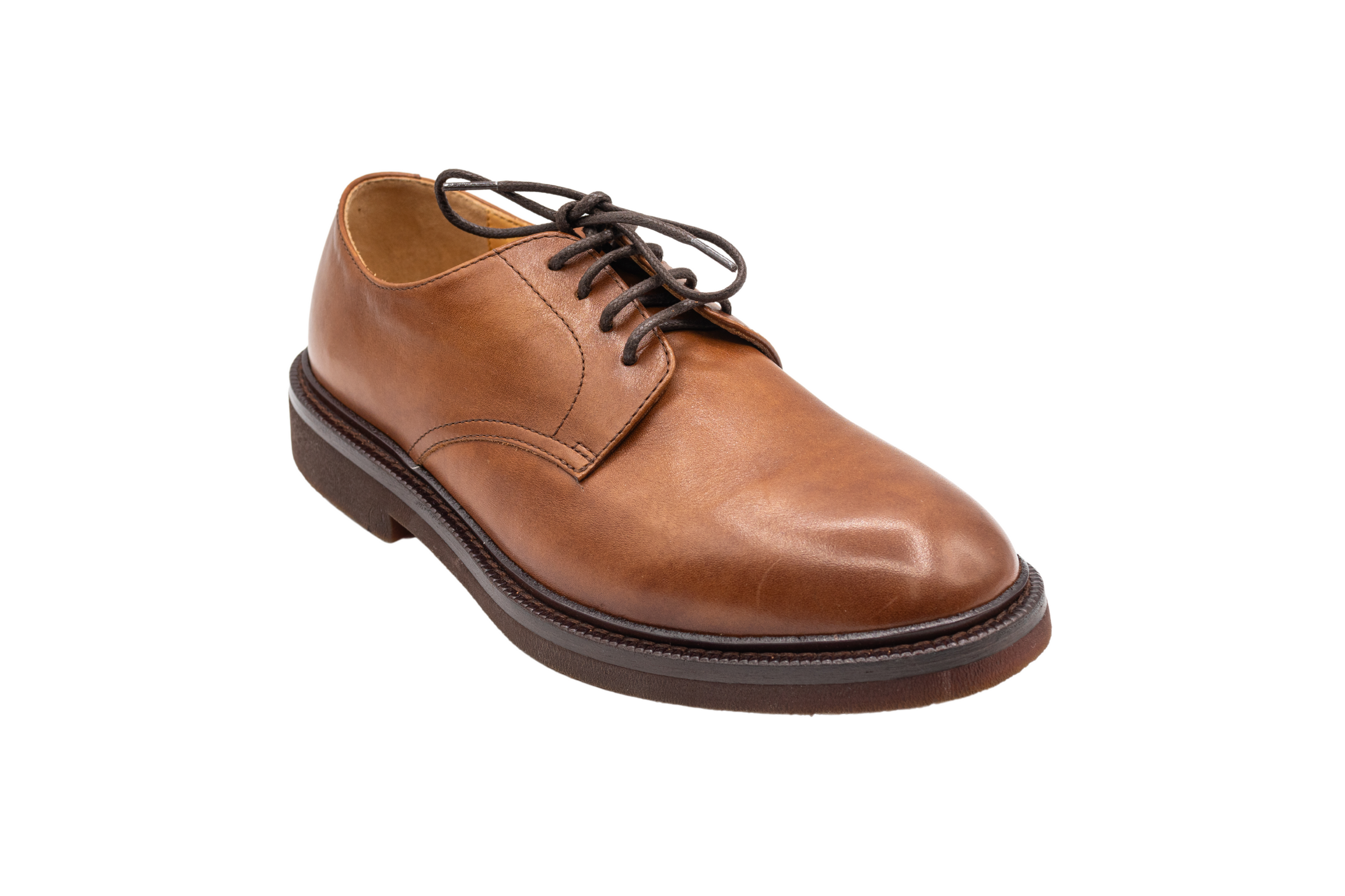 Brunello Cucinelli Smooth Leather Lug Sole Derby Shoes