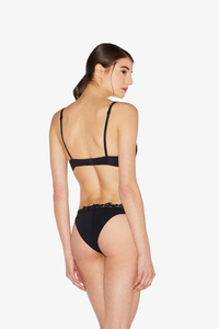 La Perla Brazilian Briefs In Black Lycra With Macramé