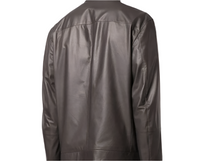 Brunello Cucinelli Leather Stand-Collar Bomber Jacket Brown