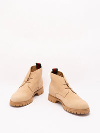 Gucci Gucci Men Lace-Up Ankle Boot With Web