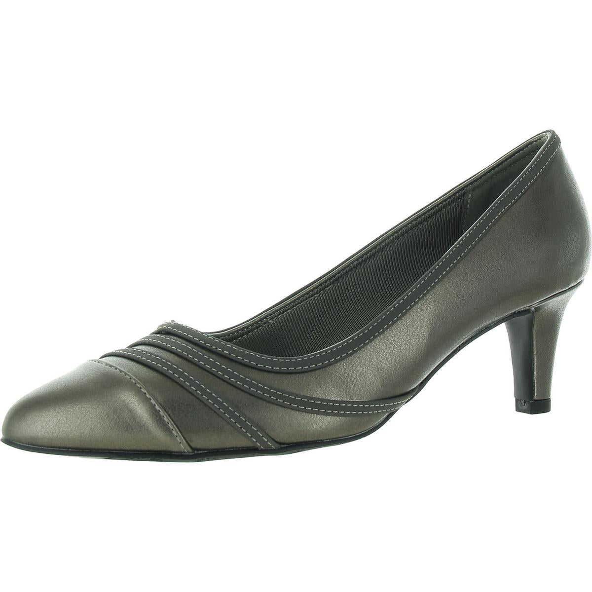 Nobel Womens Cushioned Footbed Faux Leather Pumps