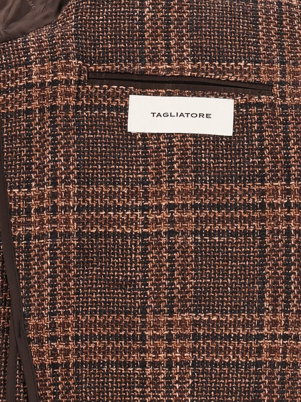 Tagliatore Men Wool And Silk Prince Of Wales Blazer