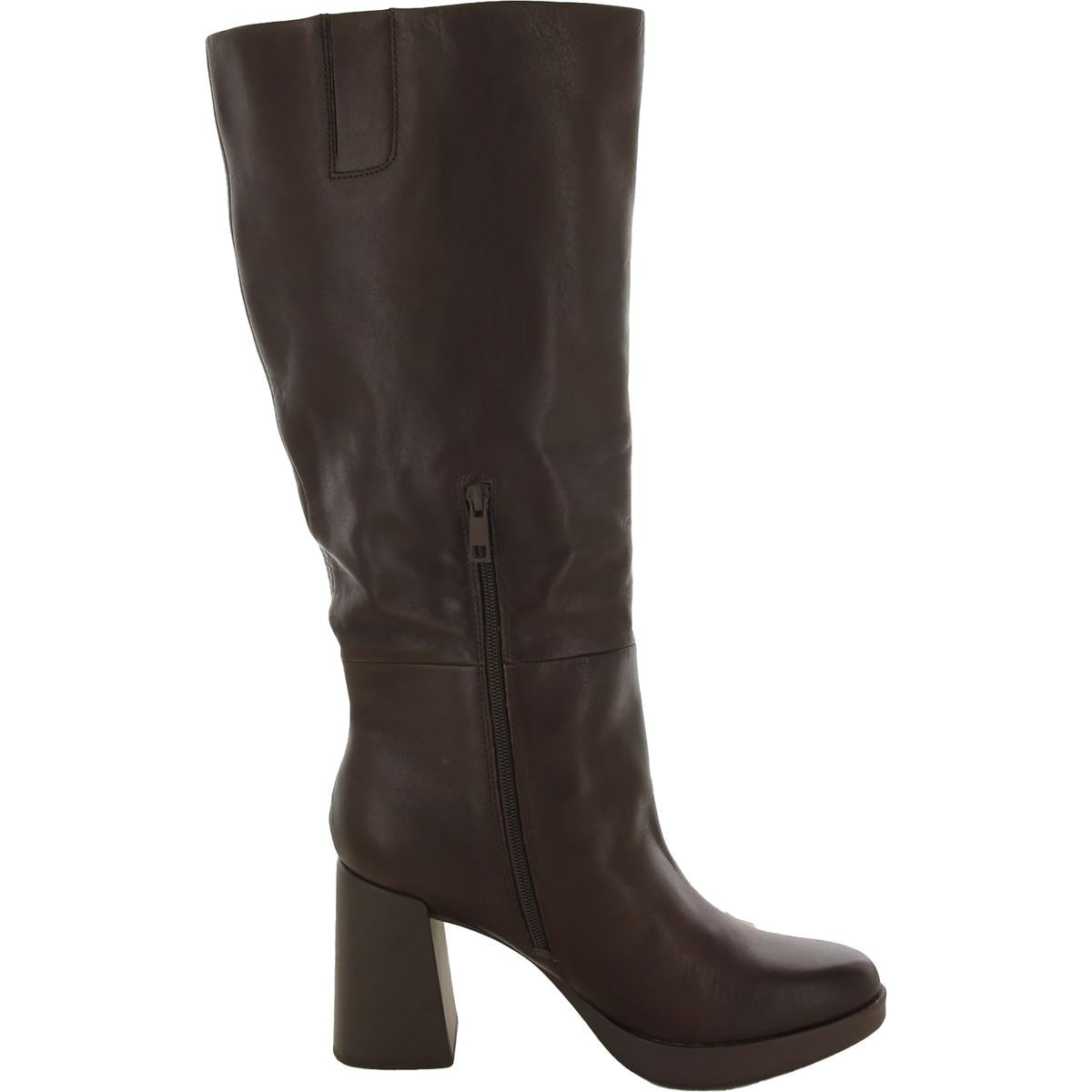 Genn-Align Womens Zipper Leather Knee-High Boots