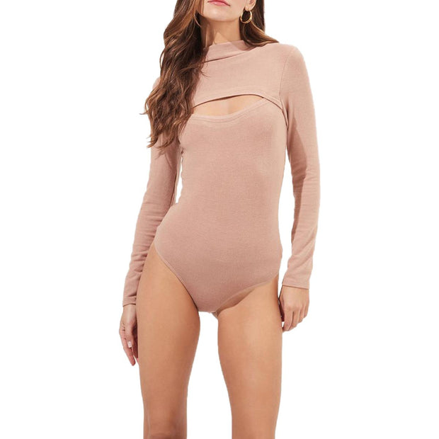 See Me Womens Knit Stretch Bodysuit