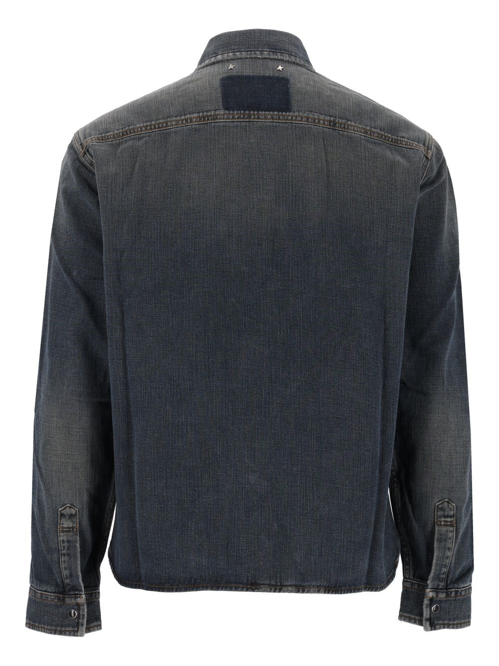 Golden Goose Men Cotton Denim Shirt