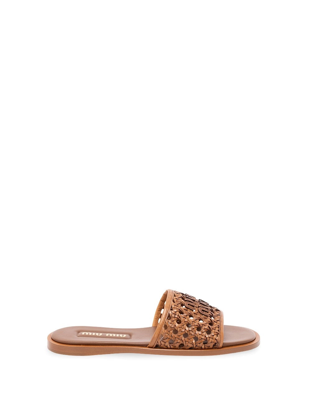 Miu Miu Women Woven Slide Sandals
