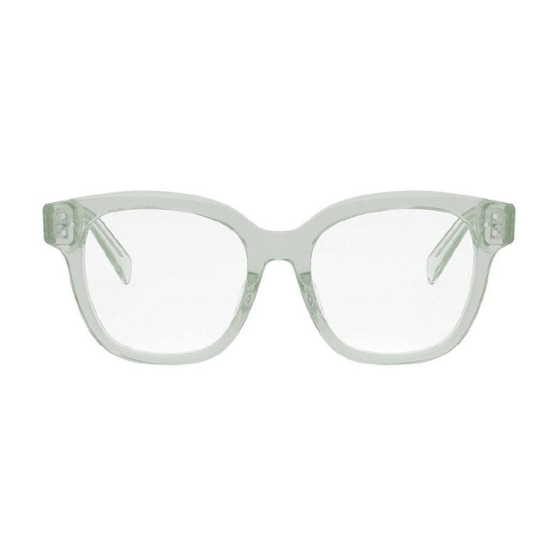 Celine Eyeglasses Square Full Rim, Transparent Teal Frame and Clear Demo Lens Lens CL50086I093