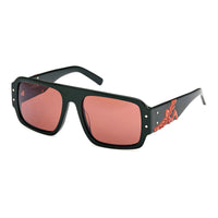 MCM Sunglasses Square Full Rim, Shiny Dark Green Frame and Roviex Lens MW002296J