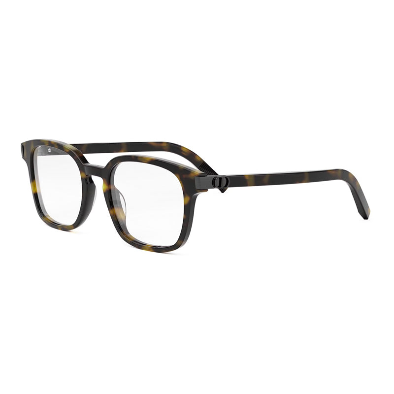 Dior Dior Eyeglasses Square Full Rim, Havana Frame and Clear Demo Lens Lens CDICONOS4I2000