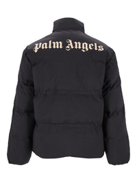 Palm Angels Men Track Padded Jacket With Contrast Stripes