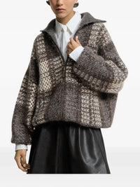Brunello cucinelli Brunello Cucinelli Women Dazzling Tartan Double  Knit Cardigan