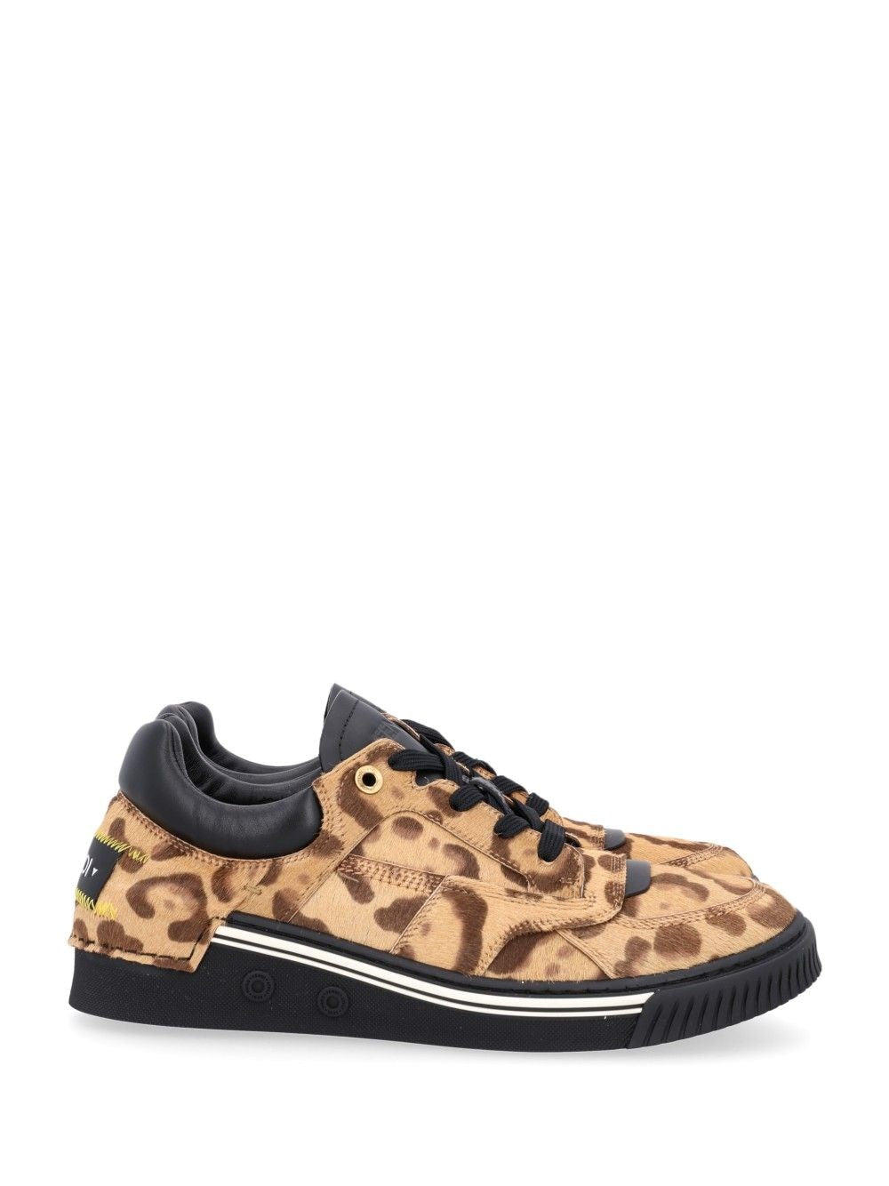 Fendi Fendi Men Animal-Print Leather Sneakers