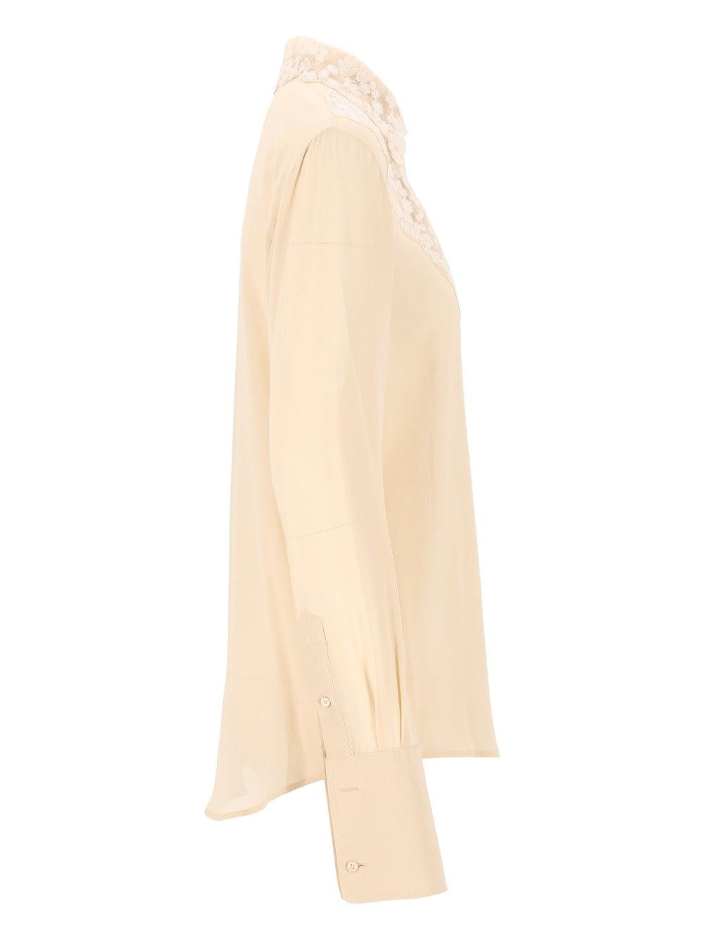 Fendi Women Parchment-Colored Georgette Shirt