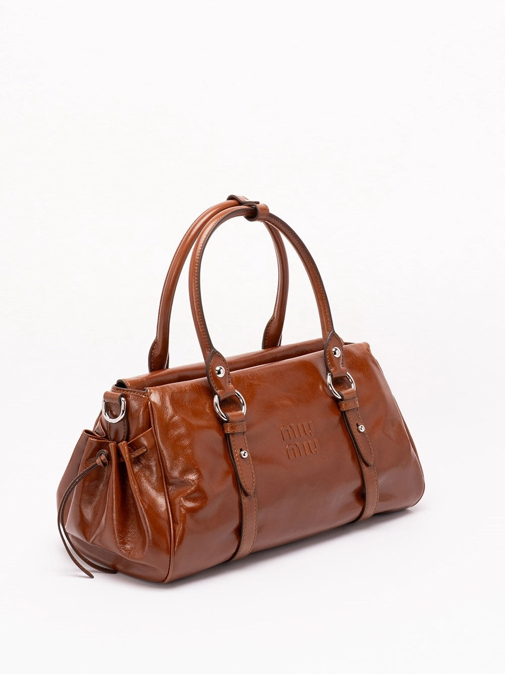 Miu Miu Women Shiny Leather Handbag