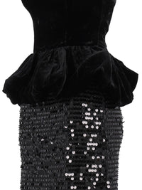 Rotate Rotate Women Sequinned Peplum Maxi Dress