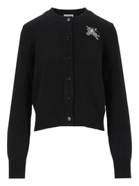Burberry Women Wool And Cashmere Cardigan With Ekd