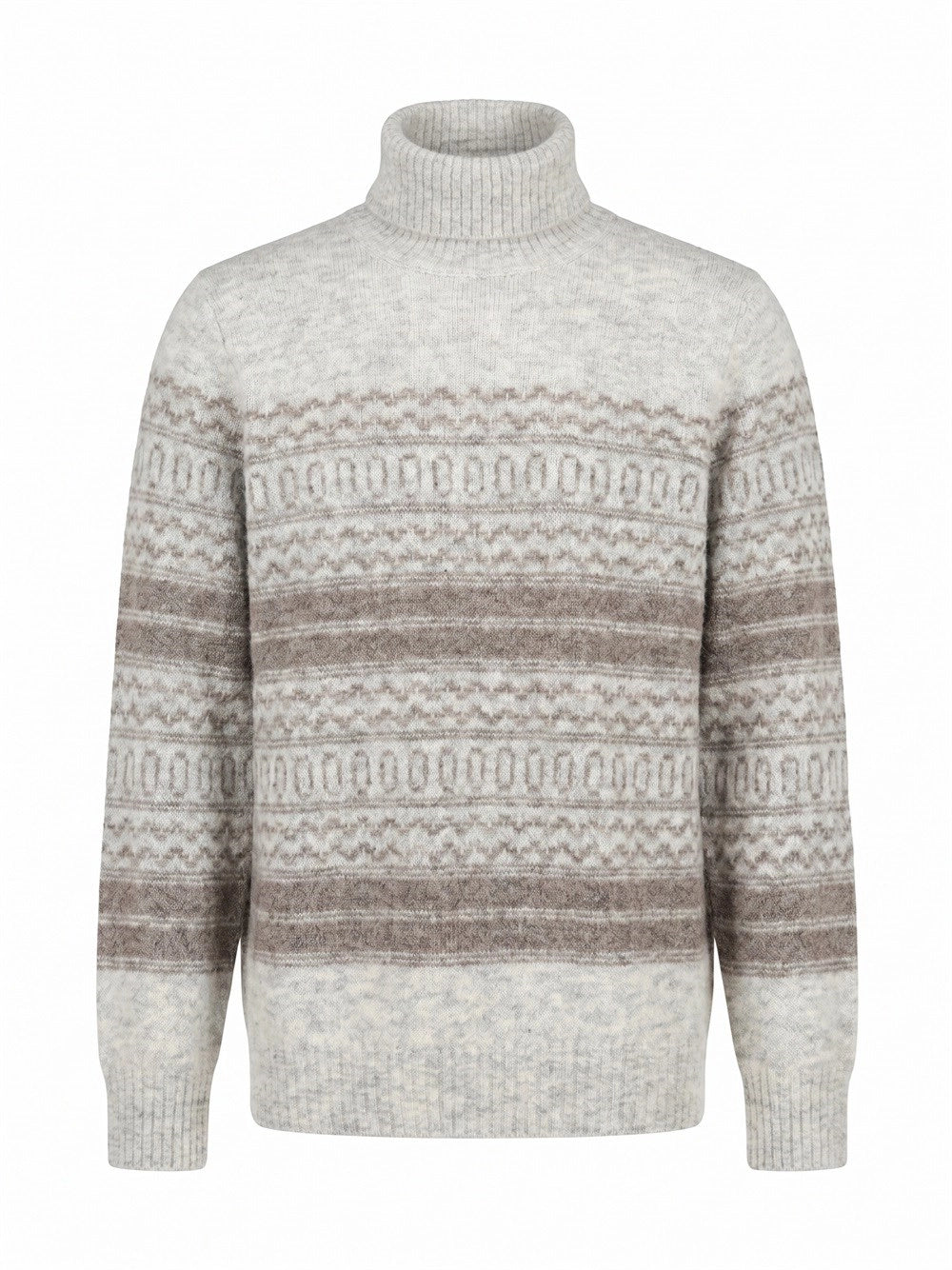 Brunello Cucinelli Men Nordic Jacquard Turtleneck Sweater