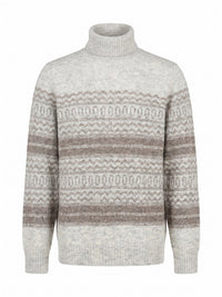 Brunello Cucinelli Men Nordic Jacquard Turtleneck Sweater