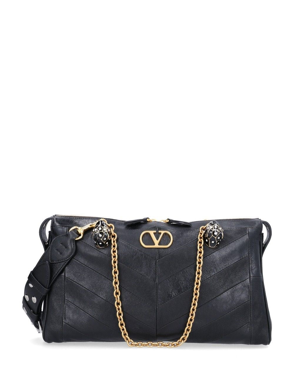 Valentino Garavani Women "Panthea" Bag In Chevron-Patterned Nappa Leather