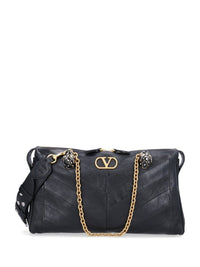 Valentino Garavani Women "Panthea" Bag In Chevron-Patterned Nappa Leather