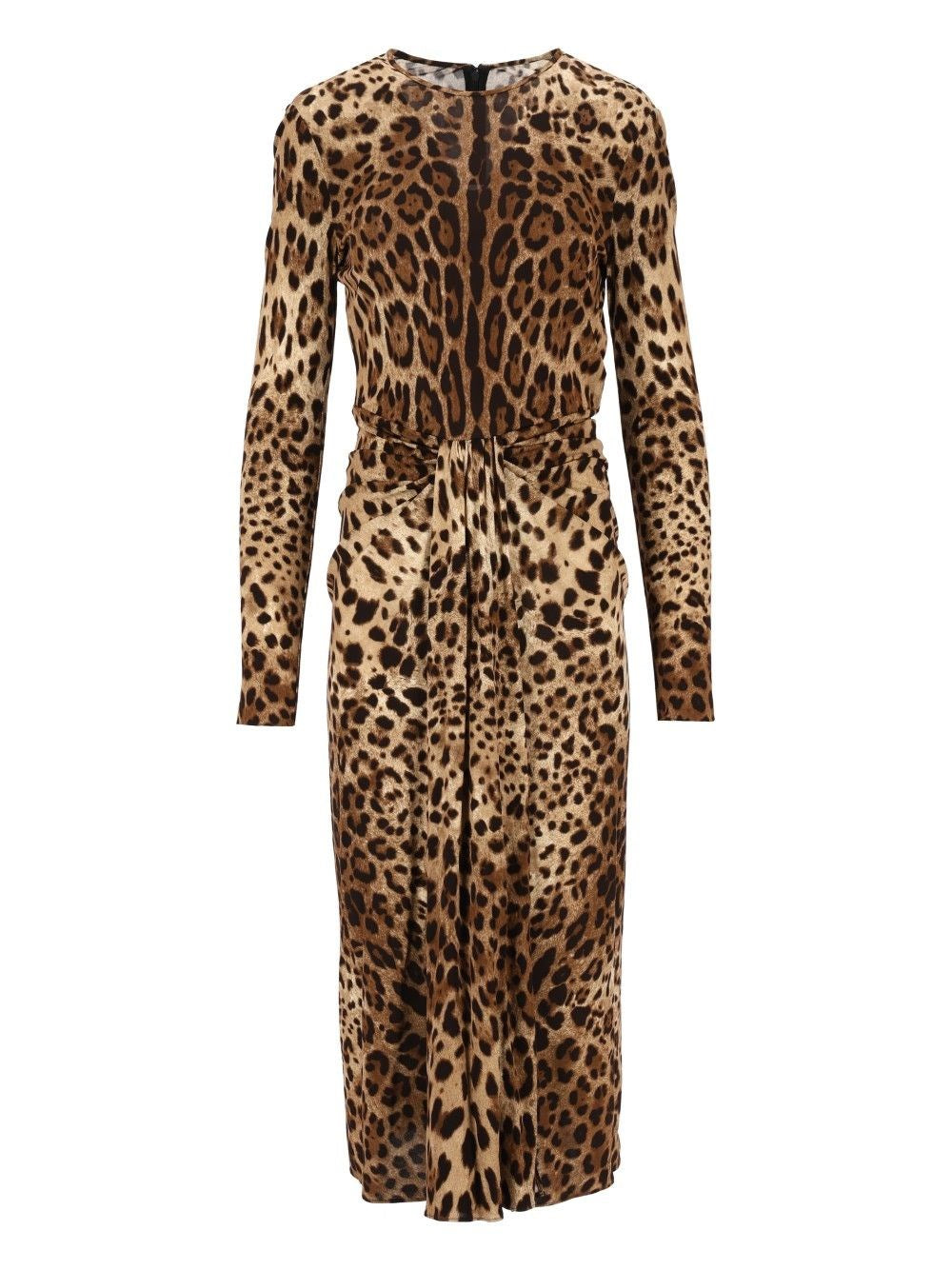 Dolce & Gabbana Women Viscose Jersey Dress With A Leopard Print