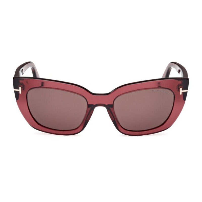 Tom Ford Sunglasses Cat Eye Full Rim, Blonde Havana Frame and Brown Lens FT119053E