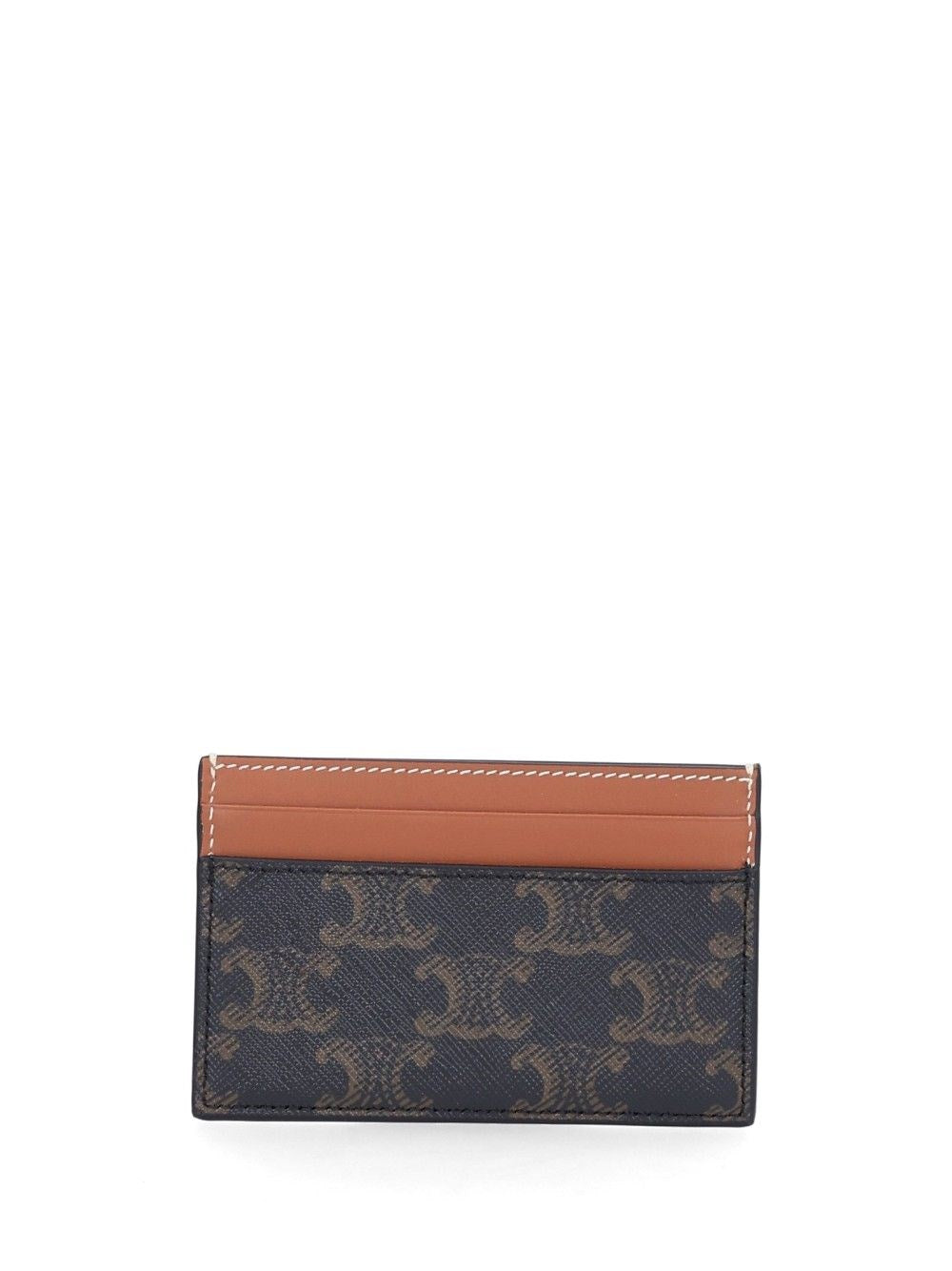 Celine Women Medium Card Holder In Triomphe Canvas