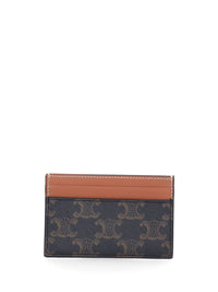 Celine Women Medium Card Holder In Triomphe Canvas