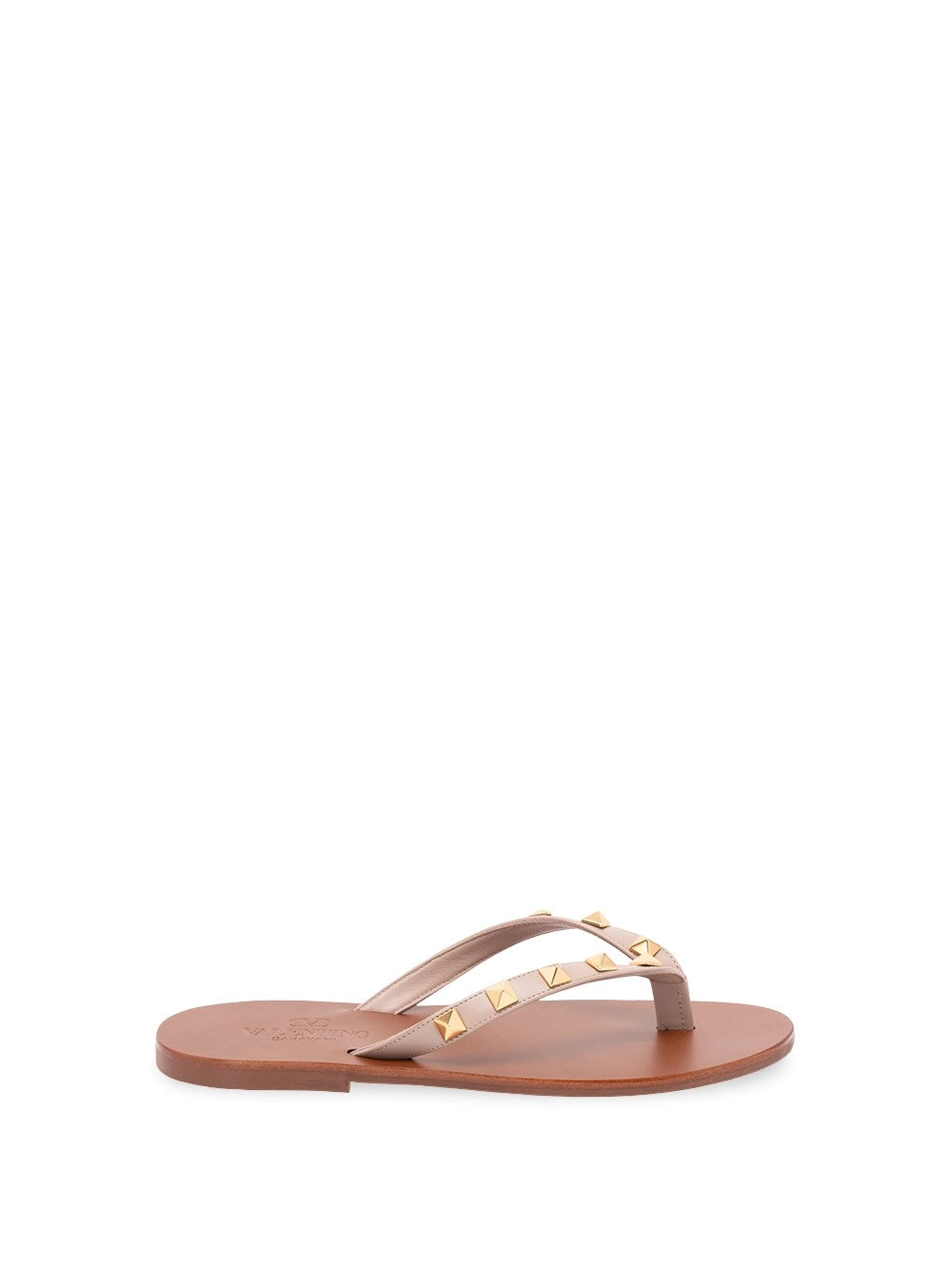 Valentino Garavani Women Rockstud Calfskin Flip-Flops 05Mm