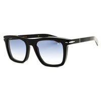 David Beckham David Beckham Sunglasses Square Full Rim, Black Silver Frame and Dark Blue Gradient Lens DB7000/S0BSC08