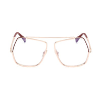 Max Mara Max Mara Eyeglasses Square Full Rim, Rose Gold Frame and Clear Demo Lens Lens MM5118028