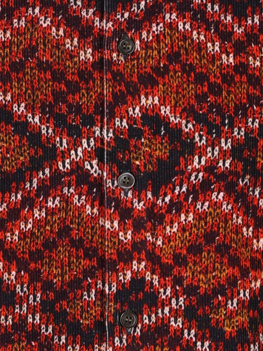 Dries Van Noten Men Printed Velvet Shirt