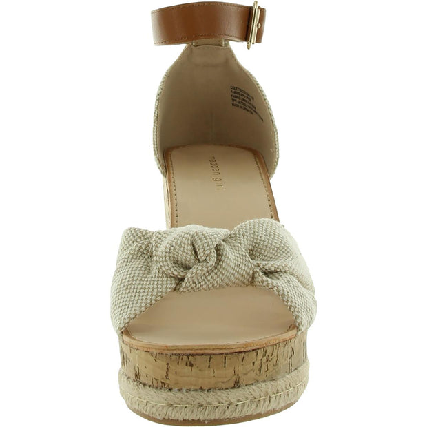 Colette Womens Open Toe Ankle Strap Wedge Heels