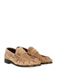 Saint Laurent Women Le Loafer Suede Moccasin