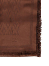 Valentino Garavani Women "Toute La V" Shawl In Wool And Silk