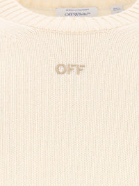 Off-White Men Diagonals Fuzzy Knit Crewneck