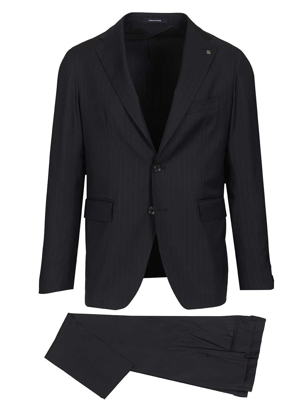 Tagliatore Men Montecarlo Pinstriped Suit