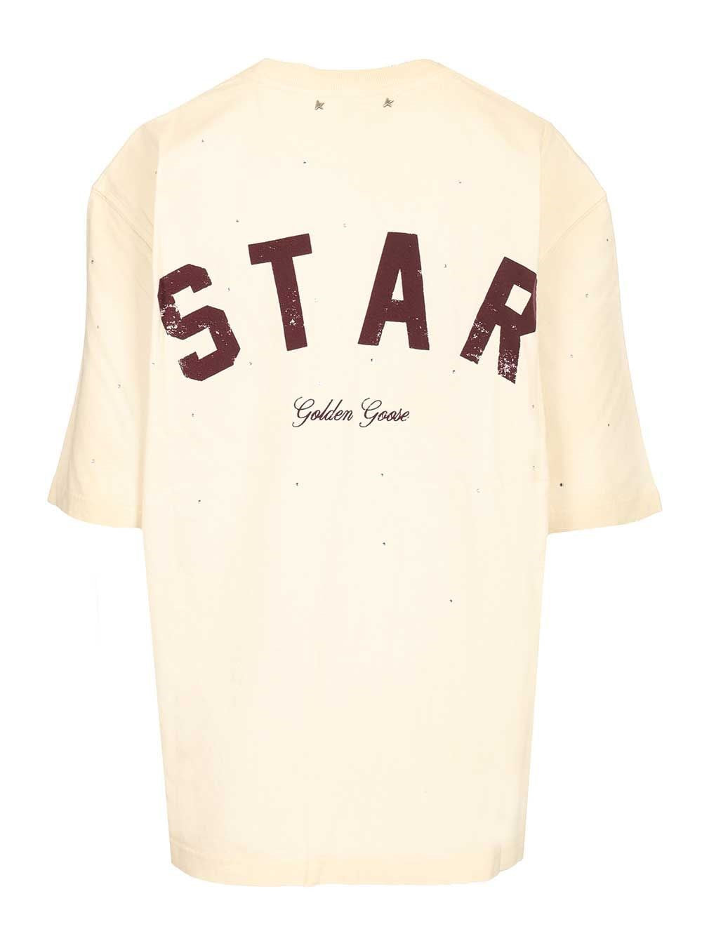 Golden Goose Women T-Shirt With All-Over Crystals