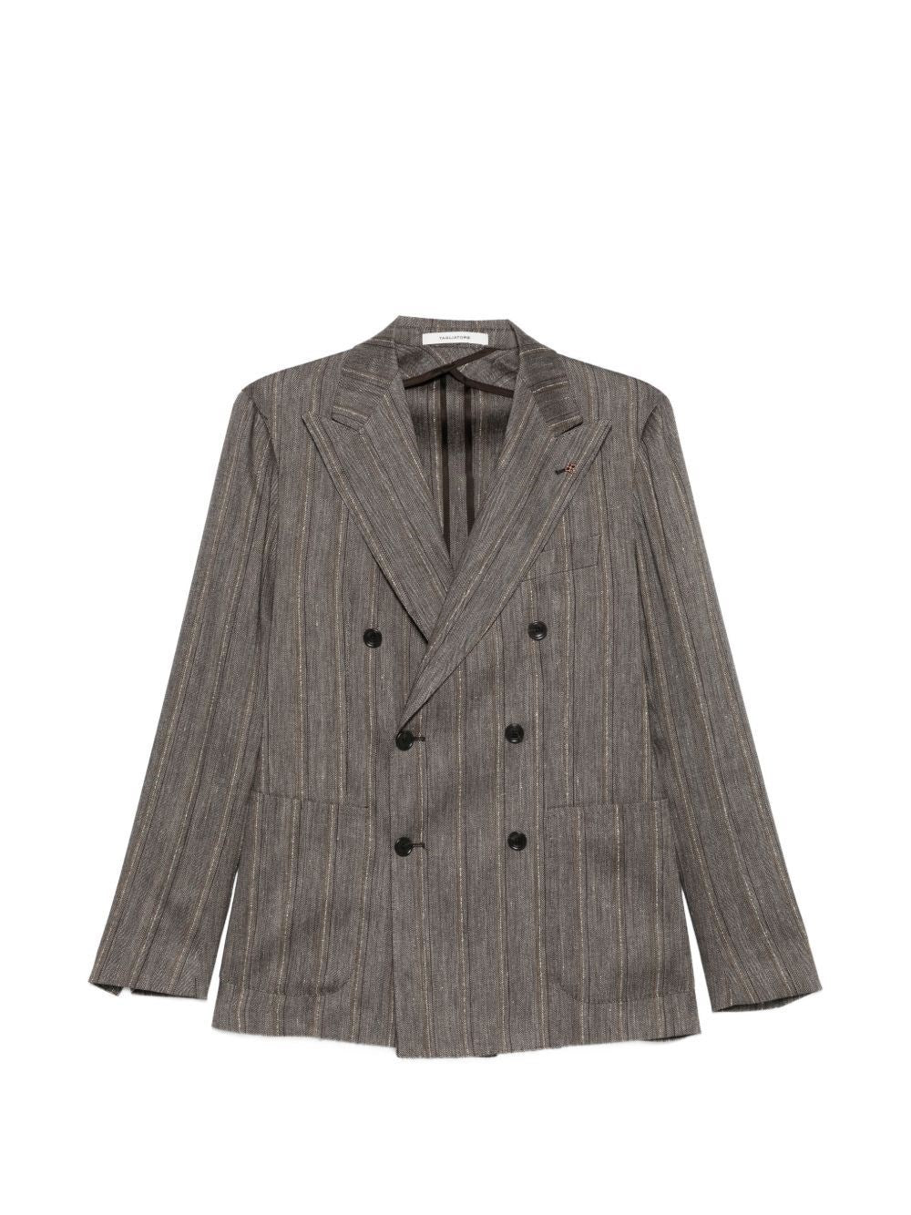 Tagliatore Tagliatore Men "Monecarlo" Double-Breasted Suit In Linen Blend