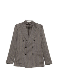 Tagliatore Tagliatore Men "Monecarlo" Double-Breasted Suit In Linen Blend