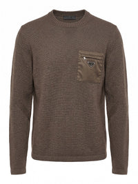 Prada Men Sweater With Re-Nylon Detail
