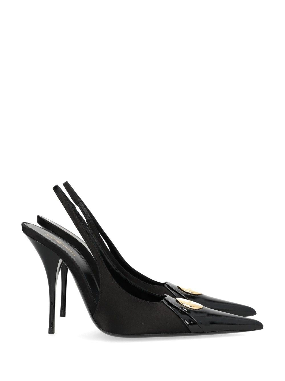 Saint Laurent Women Louis Décolleté In Patent Leather And Satin