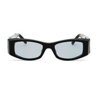 Palm Angels Sunglasses Rectangle Full Rim, Black Frame and Light Blue Lens PERI007ANGEL1040